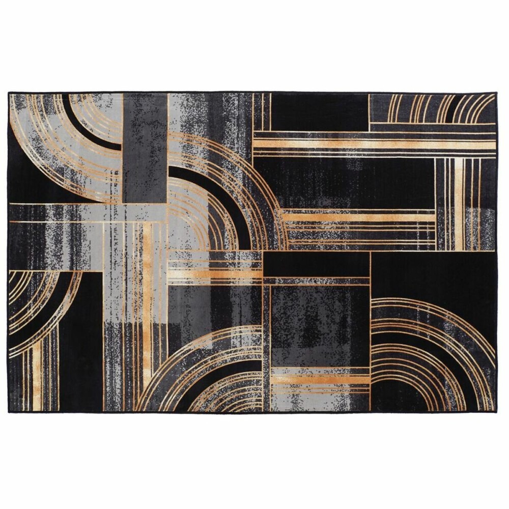 Teppich DKD Home Decor Schwarz Gold Moderne 200 x 290 x 0,4 cm