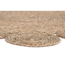 Alfombra DKD Home Decor 120 x 120 x 1 cm Natural Poliéster Boho