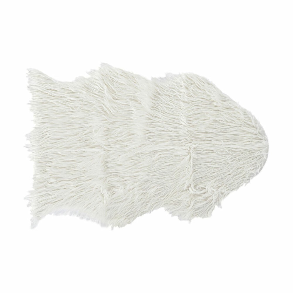 Alfombra DKD Home Decor Blanco Con pelo 60 x 90 x 2 cm