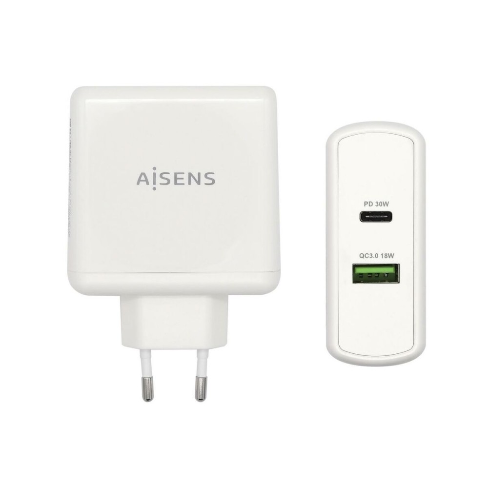 Cargador USB Pared Aisens PD 3.0 USB-C 57 W Blanco