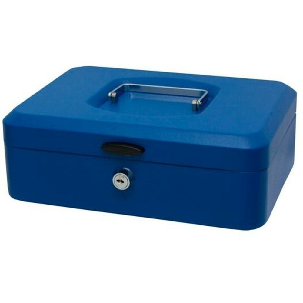 Caja de caudales Bismark 25 x 9 x 17 cm Azul Metal