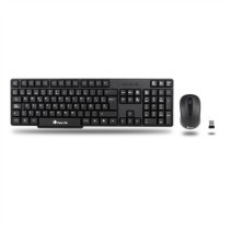 Tastatur mit Maus NGS EUPHORIA KIT Schwarz Wireless