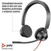 Auriculares con Micrófono Poly 214017-01 Rojo Negro