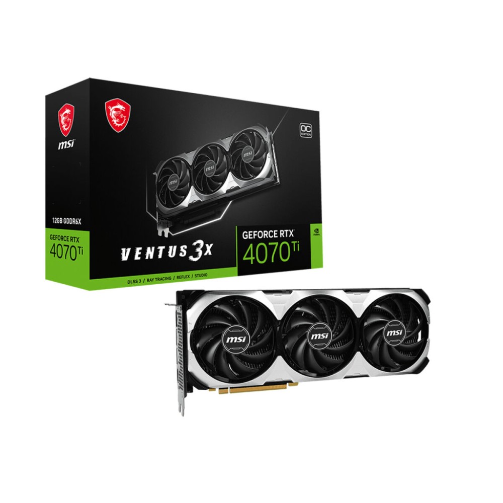 Graphics card MSI GeForce RTX 4070 Ti VENTUS 3X 12G OC 12 GB RAM NVIDIA GeForce RTX 4070 Ti GEFORCE RTX 4070