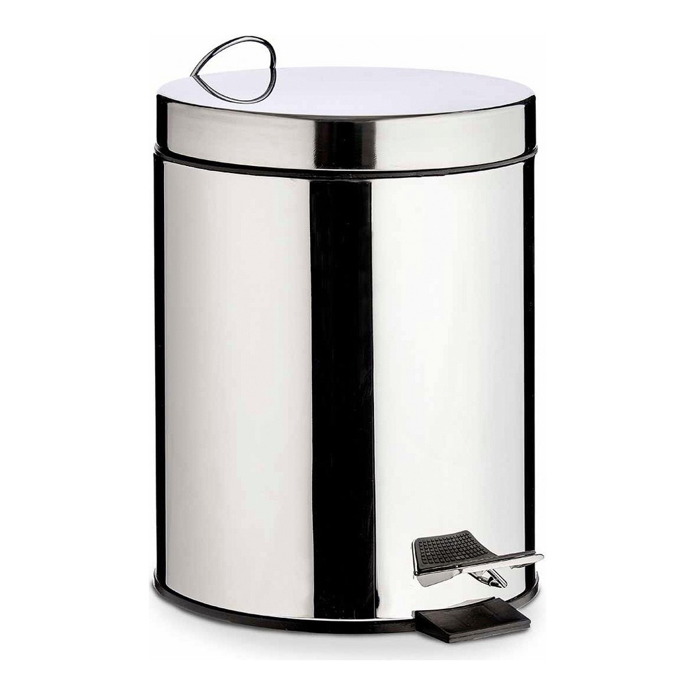 Waste bin with pedal 92213 Silver Plastic 3 L (17 x 25 x 22 cm)