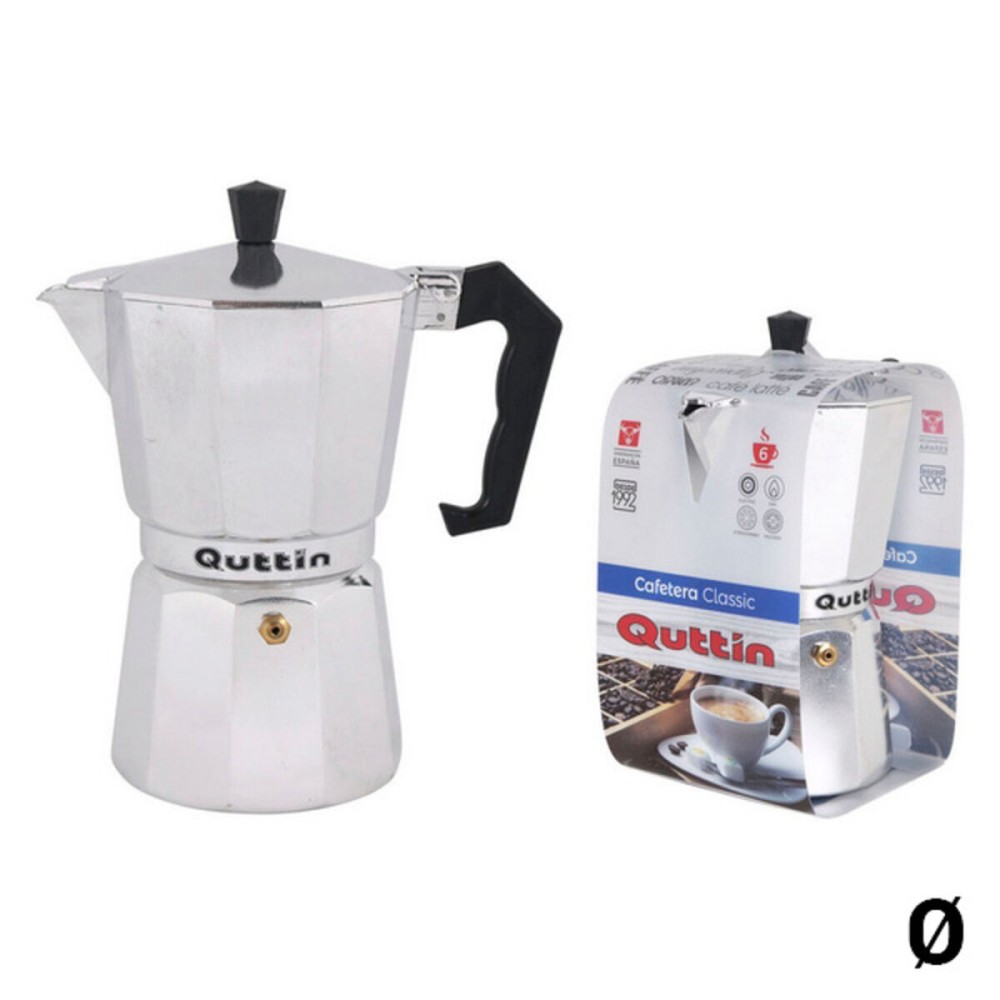 Italienische Kaffeemaschine Quttin Aluminium Edelstahl