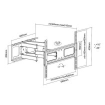 Wall Bracket TooQ SOPORTE GIRATORIO E INCLINABLE LP6270TN-B 37"-70" Television