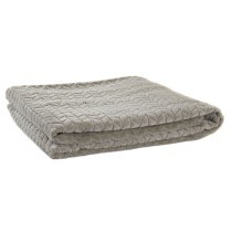 Coperta DKD Home Decor Frecce 150 x 200 x 2 cm Grigio chiaro Di base