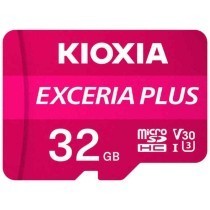 Micro SD Memory Card with Adaptor Kioxia Exceria Plus Pink Class 10 UHS-I U3