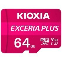 Carte Mémoire Micro SD avec Adaptateur Kioxia Exceria Plus Rose Cours 10 UHS-I U3