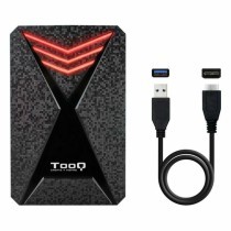 Invólucro de Disco Rígido TooQ TQE-2550RGB 2,5" USB 3.0 RGB Preto