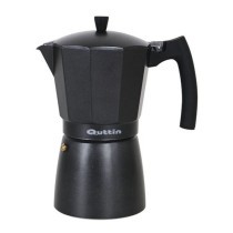 Italian Coffee Pot Quttin Darkblack Induction Black