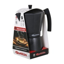 Cafetera Italiana Quttin Darkblack Inducción Negro