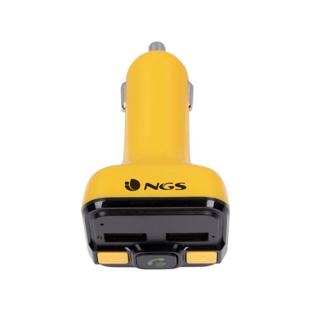 Reproductor MP3 y Transmisor FM Bluetooth para Coche NGS Spark BT Curry 2.4A Amarillo