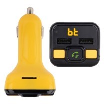Reproductor MP3 y Transmisor FM Bluetooth para Coche NGS Spark BT Curry 2.4A Amarillo