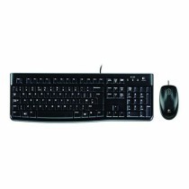 Keyboard and Optical Mouse Logitech 920-002550 USB Black Spanish Qwerty