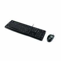 Keyboard and Optical Mouse Logitech 920-002550 USB Black Spanish Qwerty