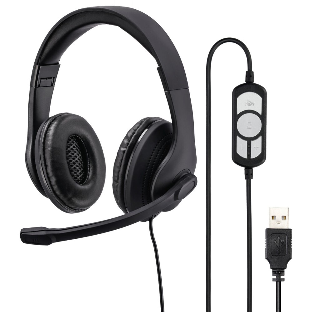 Auriculares Hama HS-USB300 Preto