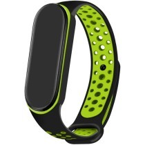 Cinturino per Orologio Cool Nero Verde Xiaomi Mi Band 5 , 6, 7, Amazfit Band 5