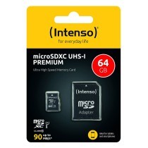 Micro SD Memory Card with Adaptor INTENSO 3423490 UHS-I XC Premium