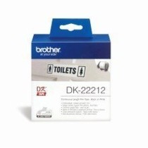 Nastro Laminato Brother DK22212 Bianco Nero/Bianco