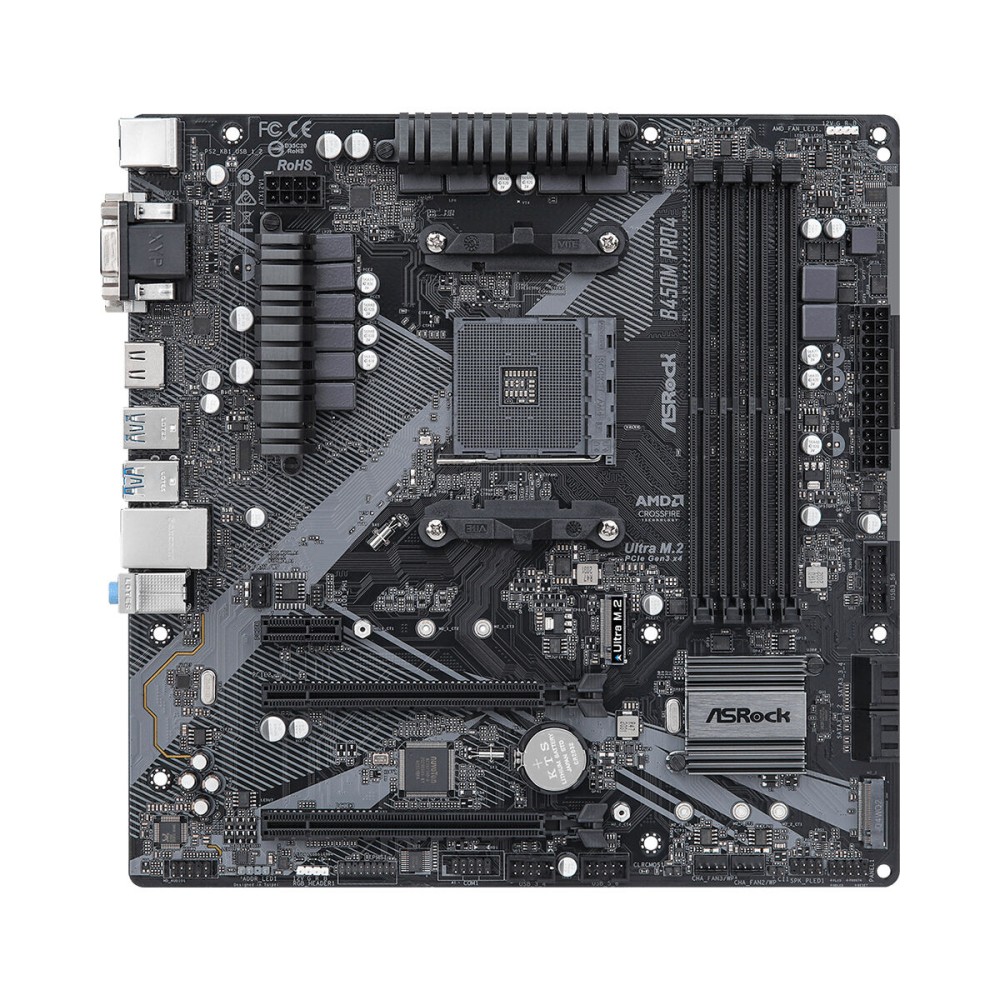 Scheda Madre ASRock B450M Pro4 R2.0 Socket AM4 AMD B450 AMD AMD AM4 LGA 1151