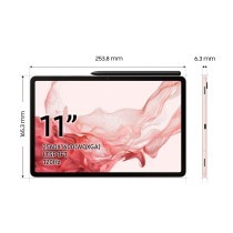 Tablet Samsung Galaxy Tab S8 Rosa 8 GB 128 GB 8 GB RAM