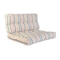 Cuscino DKD Home Decor Da terreno Multicolore Alluminio Righe 120 x 80 x 16 cm