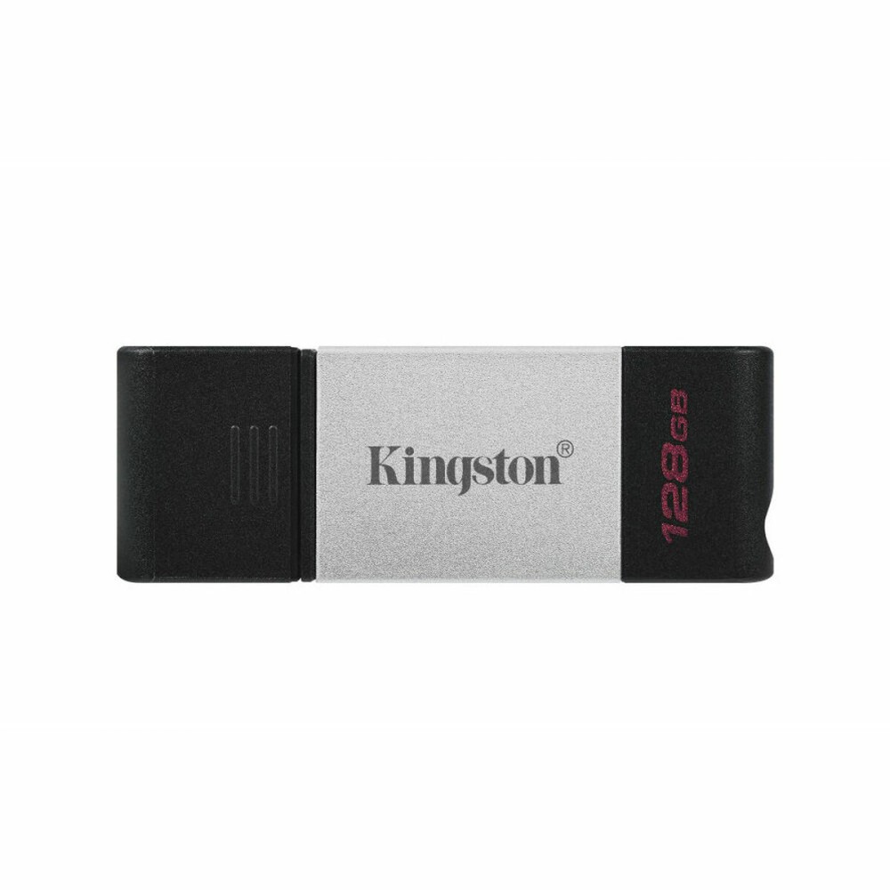 USB Pendrive Kingston DT80/128GB 128 GB USB-C Schwarz Silber 128 GB