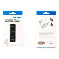 Hub USB 4 Porte 3.0 ELBE HUB401 Nero