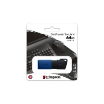 Pendrive Kingston DTXM/64GB Schlüsselanhänger Schwarz Blau Schwarz/Blau 64 GB