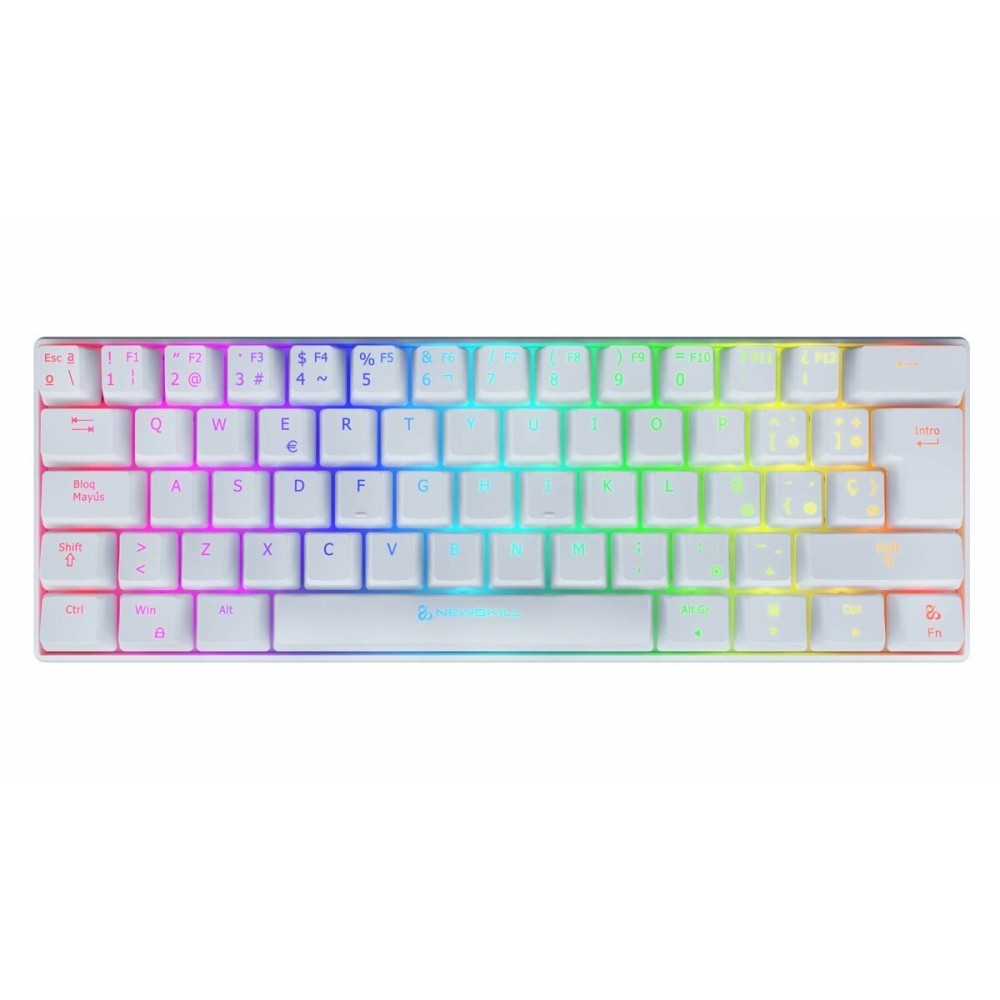 Tastiera per Giochi Newskill Pyros Ivory RGB Qwerty in Spagnolo