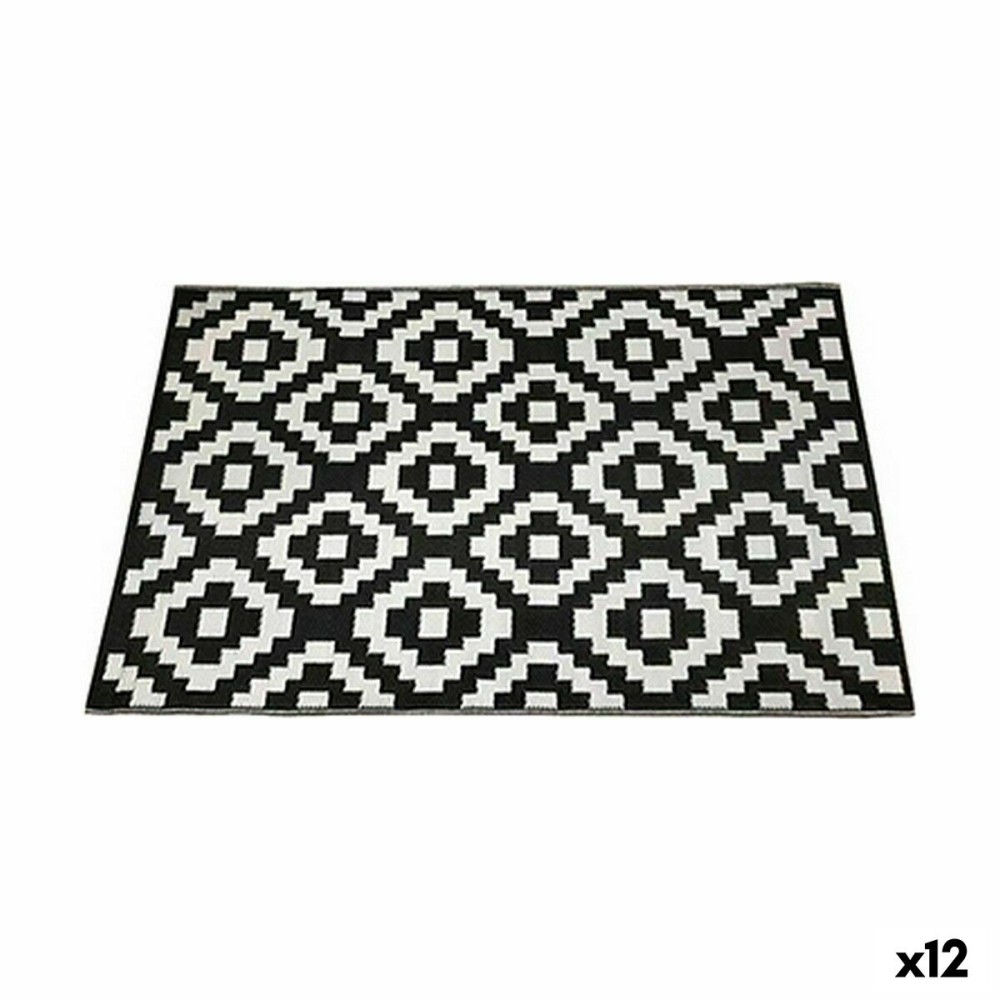 Tapete Branco Preto 179 x 120 x 0,5 cm (12 Unidades)