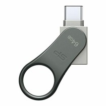 USB Pendrive Silicon Power SP064GBUC3C80V1S 64 GB Titanschwarz Silber 64 GB