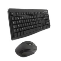 Tastiera e Mouse CoolBox COO-KTR-02W Qwerty in Spagnolo Nero Senza Fili