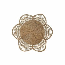 Tapete DKD Home Decor 150 x 150 x 1 cm Flor Natural Poliéster Multicolor Fibra Entrançado Zostera marina