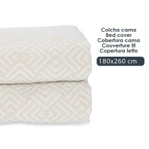 Bedspread (quilt) Geometric Beige (180 x 260 cm)