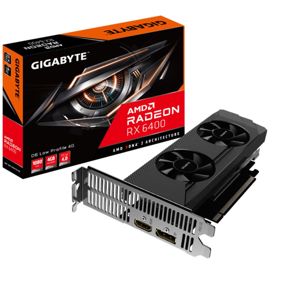 Placa Gráfica Gigabyte Radeon RX 6400 D6 LOW 4 GB