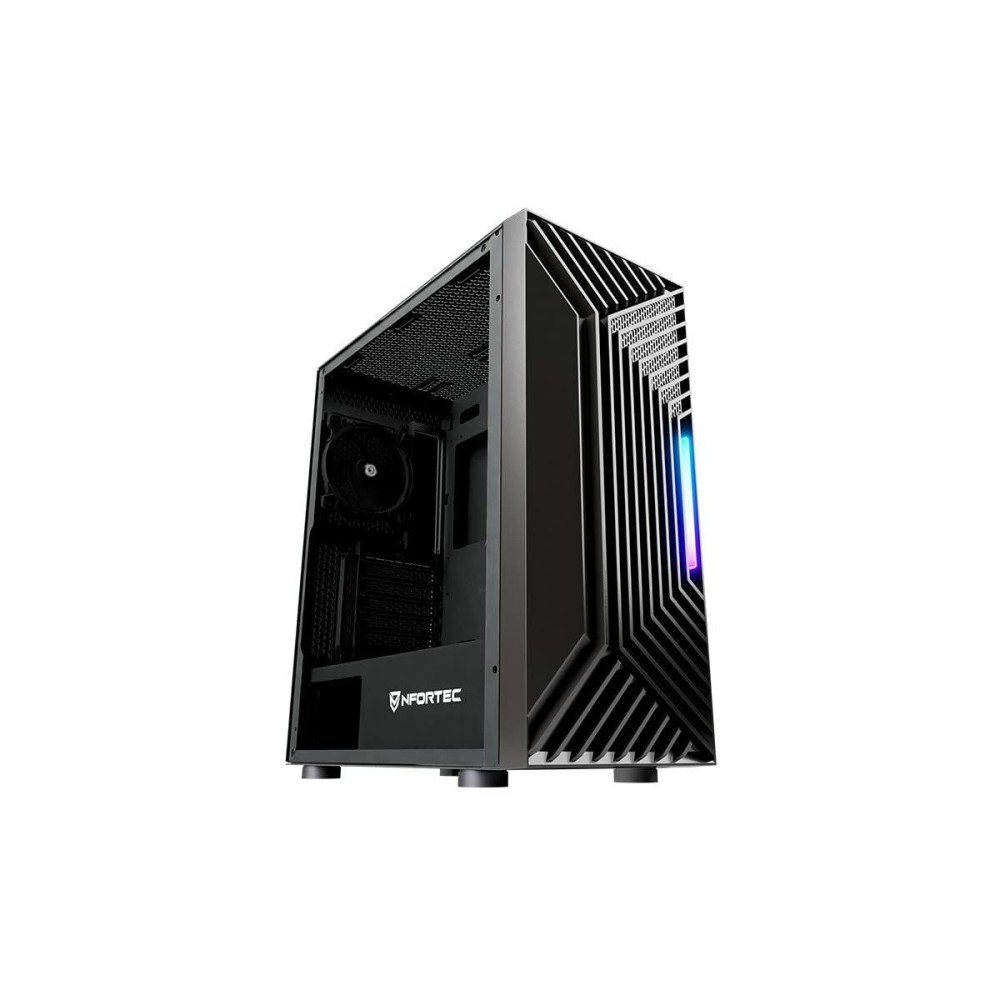 Case computer desktop ATX Nfortec Nervia Black ARGB Nero