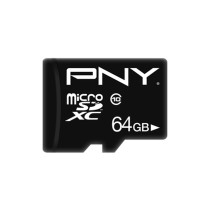 Mikro SD Speicherkarte mit Adapter PNY P-SDU64G10PPL-GE 64 GB