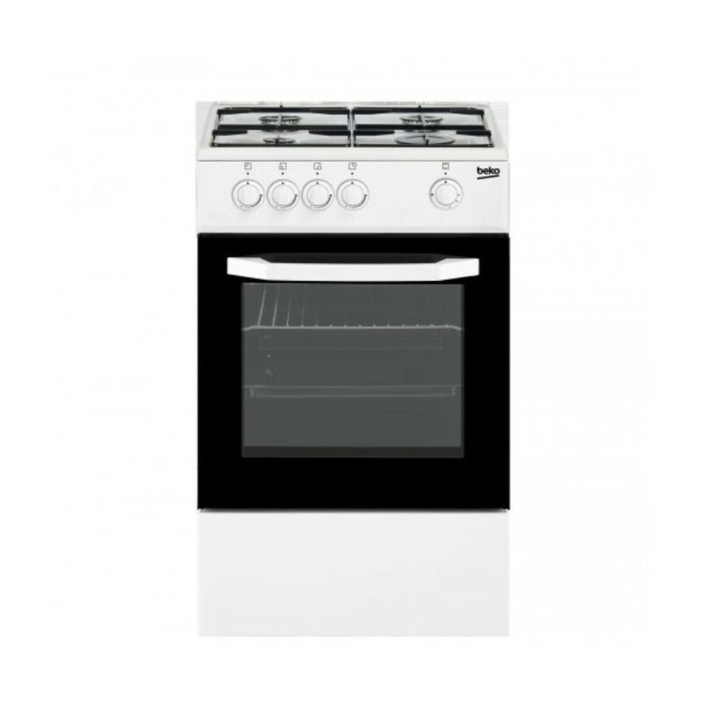 Cocina de Gas BEKO CSG42010DWN 60 cm Negro/Blanco