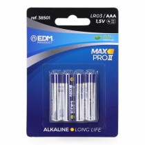 Pilhas Alcalinas EDM Max Pro II Long Life LR03