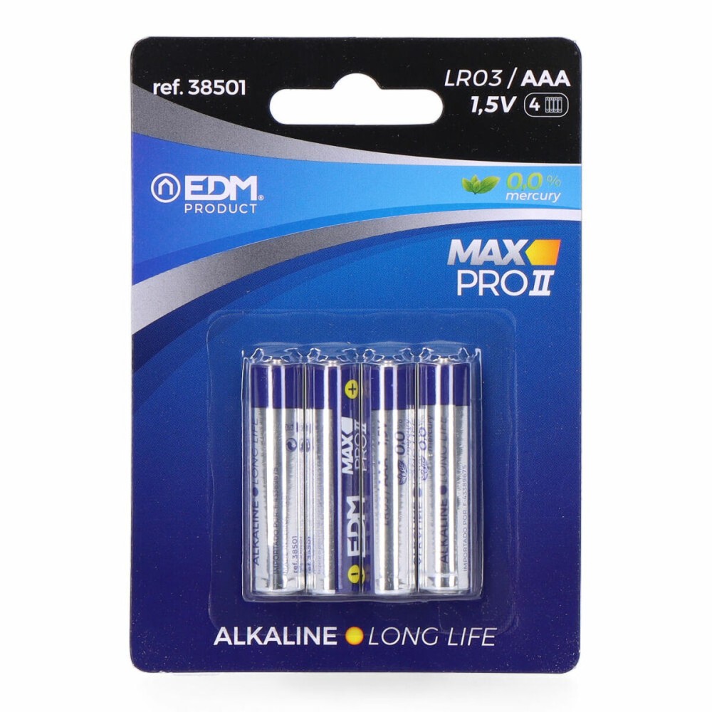 Alkaline Batteries EDM Max Pro II Long Life LR03