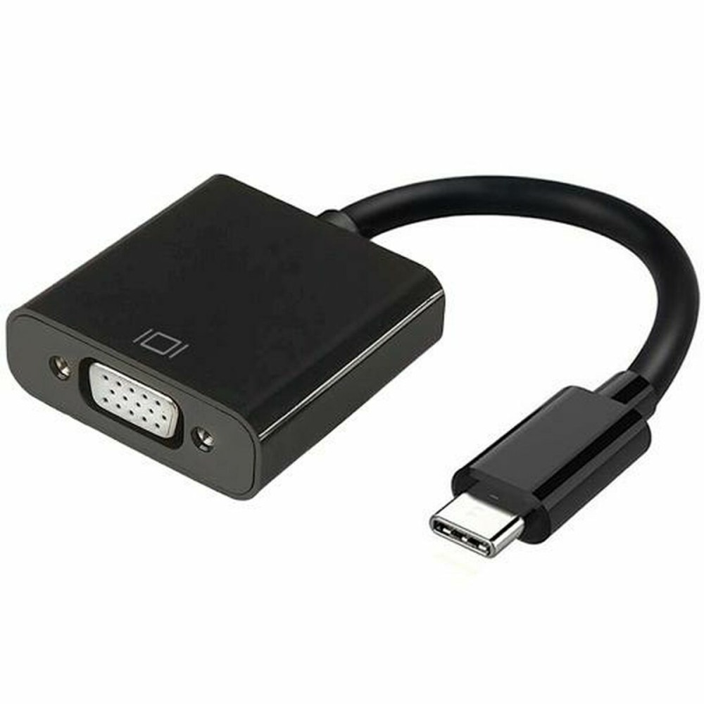 Adattatore USB-C Aisens Conversor USB-C a VGA, USB-C/M - HDB15/H, Negro, 15cm VGA