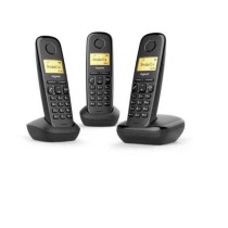 Telefone Fixo Gigaset A170 TRIO Preto Âmbar