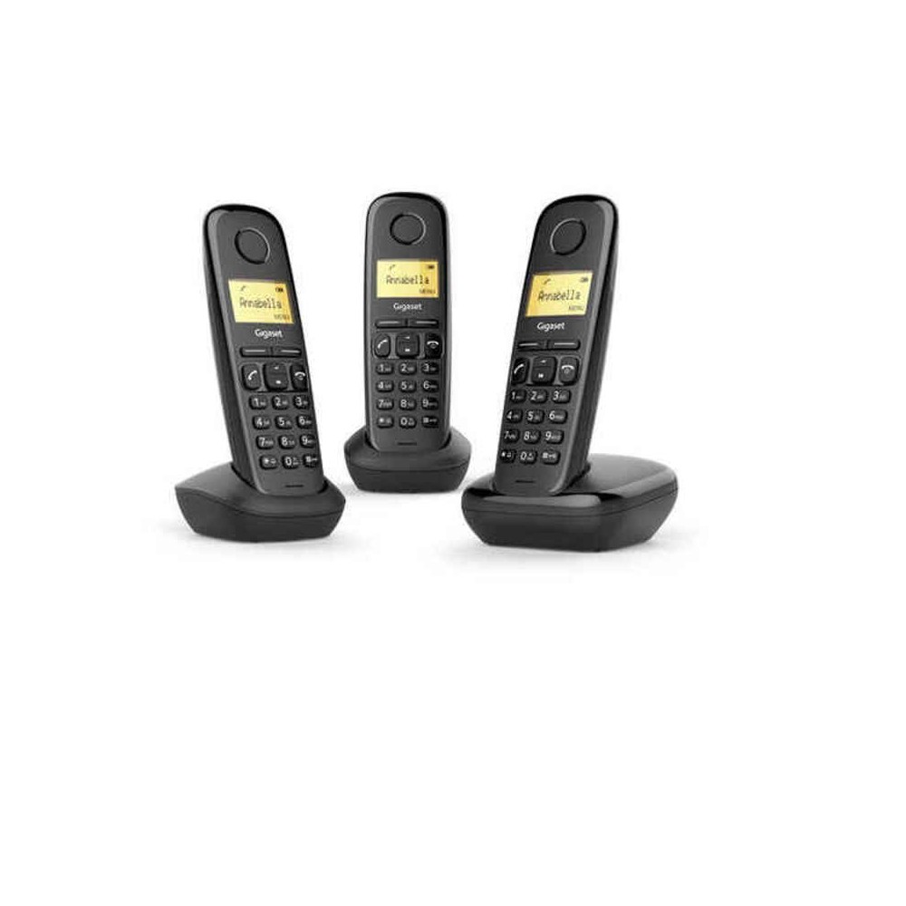 Telefone Fixo Gigaset A170 TRIO Preto Âmbar