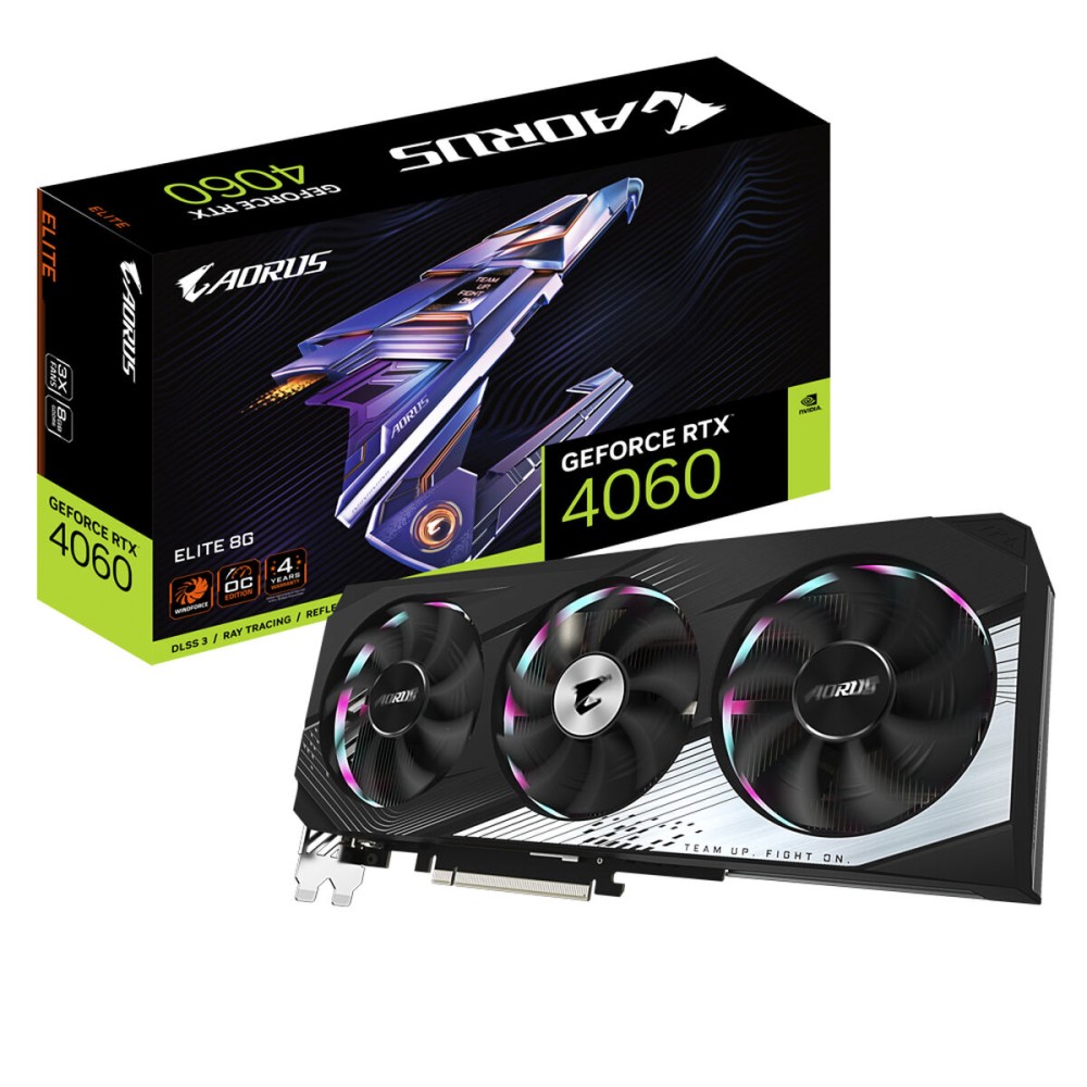 Graphics card Gigabyte GV-N4060AORUS E-8GD 8 GB GDDR6 Geforce RTX 4060