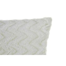 Cojín DKD Home Decor Blanco Cuadrada Zig-zag Alpino 45 x 10 x 45 cm