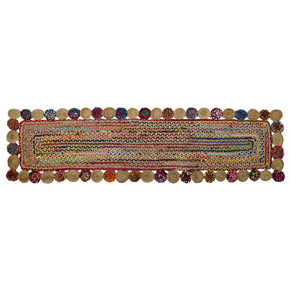 Carpet DKD Home Decor Cotton Multicolour Jute (60 x 240 x 1 cm)