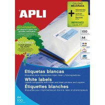 Etichette adesive Apli 64,6 x 33,8 mm Bianco 100 fogli